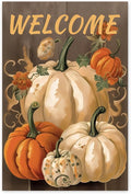 GUAIEUW DIY Diamond Painting Kit - Autumn Pumpkin Diamond Painting, 5D Full Round Diamond Diamond Art Painting for Adults with Accessories, Home Wall Decor Premium Gift 20x24 Inch