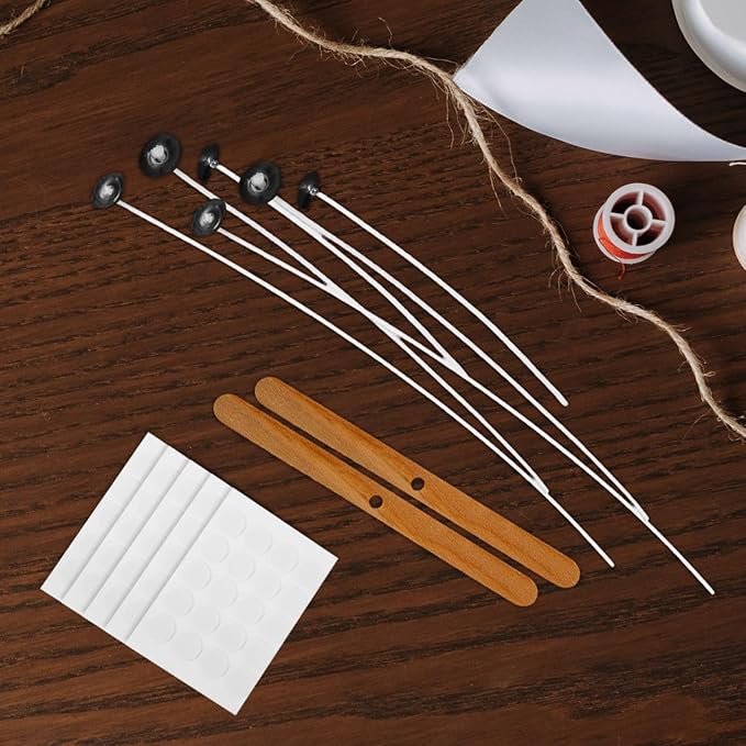 DOITOOL 1set Candle Making Kit of Candle Wick Holders Stickers Wicks for for Home Birthday Parties Creative Craft Tools