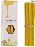 6.1 Inch 100% Pure Nature Meditation Bees Waxs Candles 50pcs-30min Burn Time-High Qualiy Dripless and Smokeless for Birthday Prayer Dinner Church Christmas Hanukkah