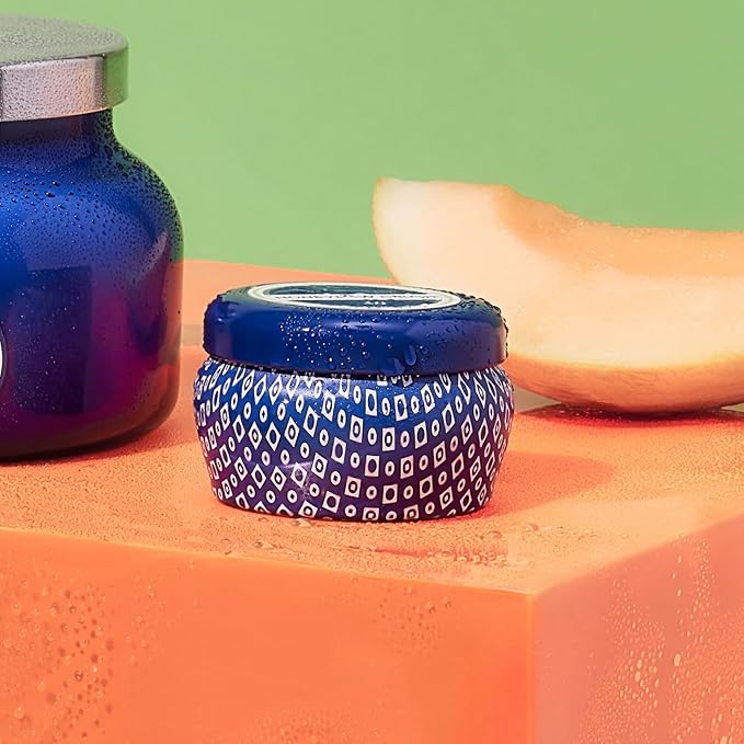 Capri Blue Scented Travel Tin Jar Candle - Luxury Candle with a Soy Wax Blend - Highly Scented (Honeydew Crush, 3 oz)