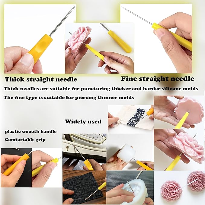 Nimozekd Candle Making Kit, 32 Pieces, Professional Supplies for Adults with Storage Bag, Hook Eye Punch Awl, Long Wicking Needle, Round Nose Pliers