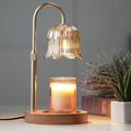 Candle Warmer Lamp with Timer: Adjustable Dimmable Height Adjustable Warming - Flower Shape Wax Lamp Jar Candles No Flame Modern Home Decor Table Lights - Home Living Bedroom