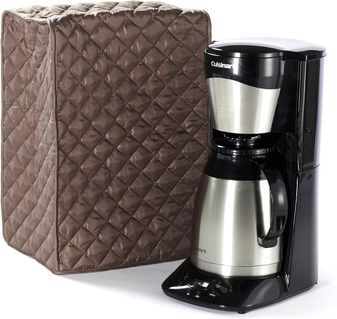 Covermates Keepsakes Coffee Maker Cover – Quilted Appliance Protector for Espresso Makers – Dust & Stain Resistant, Washable Slip‑On Design for Countertop Storage, Bronze