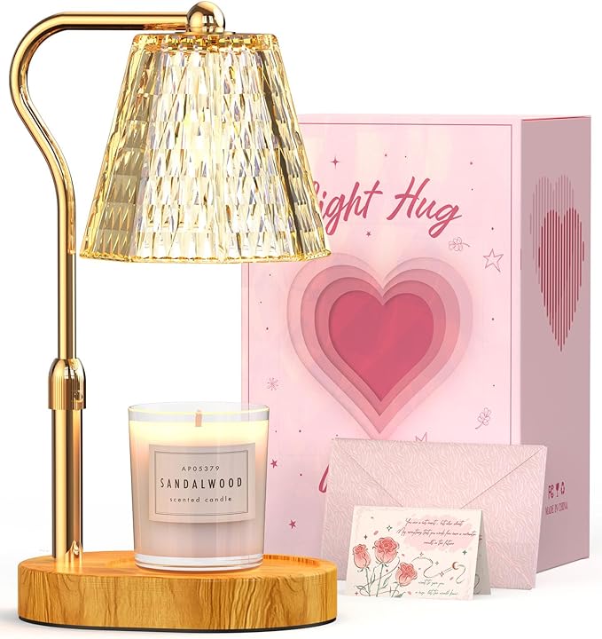 Candle Warmer Lamp with Timer Dimmable Gifts for Women, Adjustable Height Wax Warmer Lamp for Scented Candles, House Warming Gifts for New Home Modern Farmhouse Decor