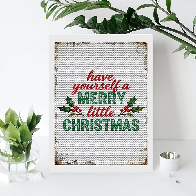 AIVKIEJK Diamond Painting Kits for Adults - Merry Christmas Santa Painting DIY 5D Full Drill Diamond Dots Paintings with Diamonds Gem Art and Crafts Home Decor 12"x16"
