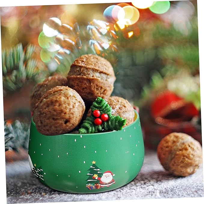 Christmas Cookie Tins for Gift Giving, 8PCS Christmas Tins Can with Lids, Holiday Cookie Containers Candle Jars with 8PCS Tags for Candy Spices Tea DIY Baking Candles Party Favors Storage