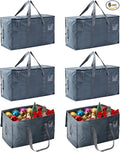 Moving Bags Heavy Duty Extra Large, Moving Boxes, Moving Supplies Essentials,Storage Bins with Lids, Plastic Packing Totes, Storage Bags for Clothes with Handles & Zippers(Grey, 6 Pack)