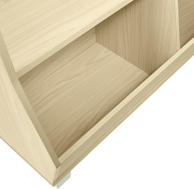 RiverRidge Catch-All Kids Toy Storage Organizer with 3 Cubbies and 2 Storage Bin Compartments - 35 Inch Wide Light Woodgrain Kids Room Decor Toy Organizers and Bins