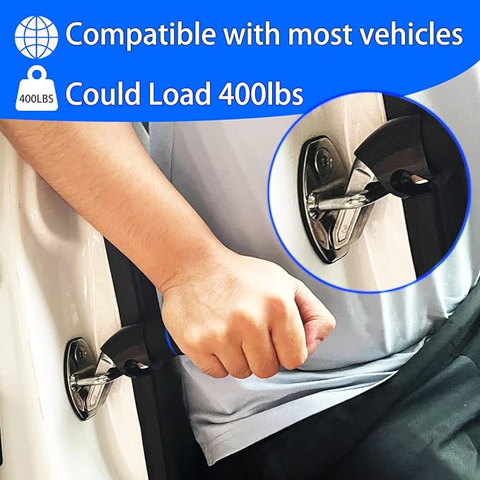 KOUNATSURI Car Handle Assist for Elderly Car Door Handle Multifunction Handle Car Door Latch Handle for Seniors and Handicapped(Blue)