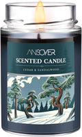 Scented Soy Candles, Aromatherapy Jar Candle for Home Scented, Long Lasting with 70 Hour Burn Time 11oz, Gifts Soy Candles Scents of (Cedar & Sandalwood)