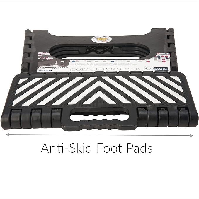 Simplify Folding Step Stool-Lightweight, Sturdy and Safe, Carrying Handle, Easy to Open, for Kitchen, Bathroom, Bedroom, Kids or Adults