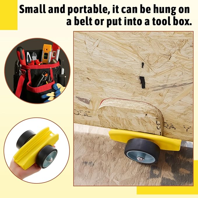 2 Pcs Plywood Dolly Drywall Dolly Cart, Small Drywall Cart with Wheel, Slot Sizes of 1/2", 3/4", 1", and 1-1/4 Inches Wood Paneling and Plywood Carrier, Holds up to 250 Lbs, 6x5x3 Inches