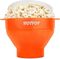 The Original Hotpop Microwave Popcorn Popper, Silicone Popcorn Maker, Collapsible Bowl BPA-Free and Dishwasher Safe- 20 Colors Available (Orange)