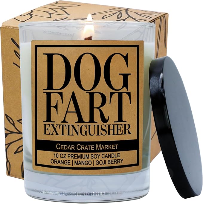 Cedar Crate Market - Funny Dog Candles for Dog Lovers, Gifts for Mom, Women, Dad, Men, Pet Mom, Fur Mamas, Dads, Foster, Rescue, Adoption. Scented, 100% Soy Jar Candle, Handmade in USA
