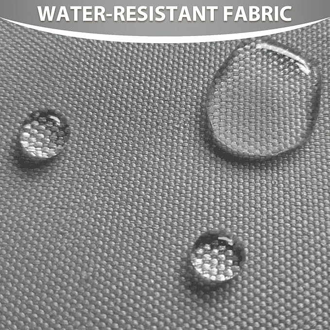 Waterproof Canvas Fabric by The Yard 58inch 600D Upholstery Material Polyester Fabric Outdoor Water Resistant Fabric for Sewing Chair Patio Cushion Purse Bag Interior, Pre Cut 5 Yard Silver Grey