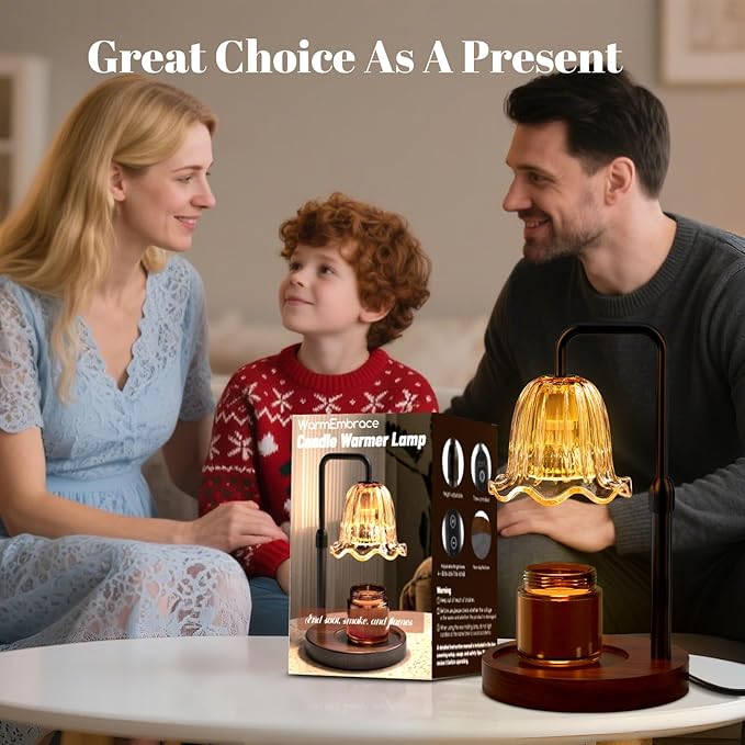 WarmEmbrace Candle Warmer Lamp with Timer Dimmer, Electric Candles Warmer Lamps for New Home Room Decor, Valentines Day Gifts for Women, Wax Melting Warmer Lamp for Jar Scented Candles