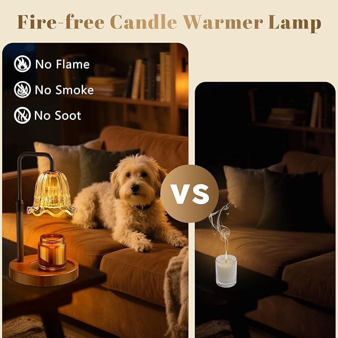 WarmEmbrace Candle Warmer Lamp with Timer Dimmer, Electric Candles Warmer Lamps for New Home Room Decor, Valentines Day Gifts for Women, Wax Melting Warmer Lamp for Jar Scented Candles