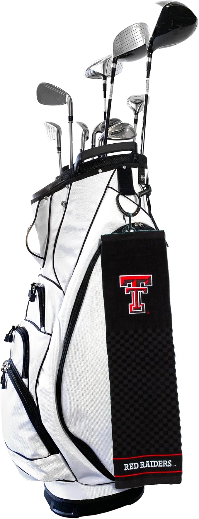 Team Golf NCAA Texas Tech Red Raiders Embroidered Golf Towel Embroidered Golf Towel, Checkered Scrubber Design, Embroidered Logo