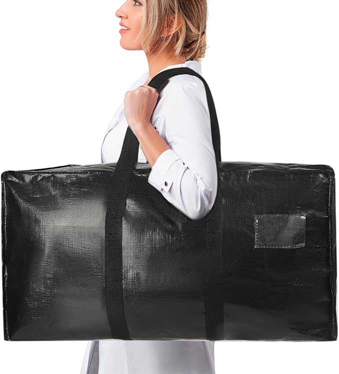 Heavy Duty Extra Large Moving Bags,58 Gallon Jumbo Packing Bags,Huge Moving Storage Bags with Strong Zippers & Carrying Handles,Reusable Big Moving Storage Bags for College Dorm Travel 1Pack