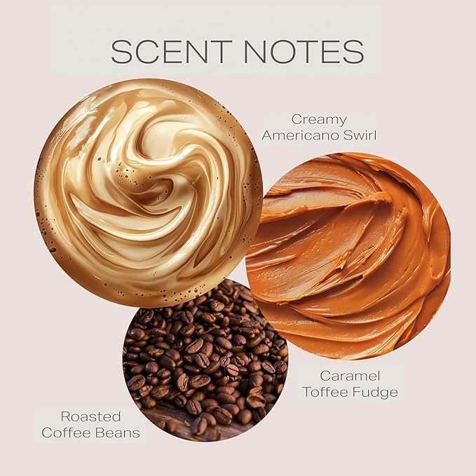 Coffee Candle - 9.7oz 55 Hrs Burn Time - Frosted Jar Candles with Wooden Wick in Gift Box with Gold Foil Strip for Elegence - Coffee Scented Candle
