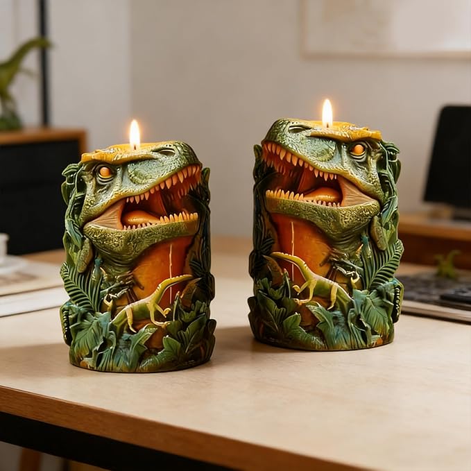 Candle Mold for Candle Making, 3D T-Rex Relief Silicone Mold for Resin Casting DIY Plaster Polymer Clay Home Decoration (Dinosaur)