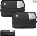 Compression Packing Cubes for Travel, Small Vacuum Bags for Business Trip, 12 Inch Professional IP67 Reusable Packing Cubes, Organizer Bags for Luggage for Women & Men(2 PACK, No Pump)