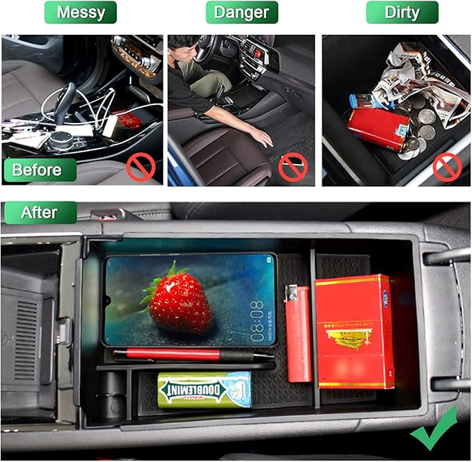 YEE PIN 2022 Kia K5 GT Line Center Console Organizer Tray Armrest Tray Armrest Box Secondary Storage Middle Insert Tray Compatible with Kia K5 GT-Line/EX/GT/LXS 2025 2024 2023 2022 2021 Kia K5 DL3