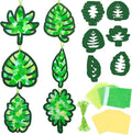 Qyeahkj 36 Set Palm Sunday Suncatchers Crafts for DIY Easter Palm Leaves Window Tissue Paper Crafts Kit Green Leaf Hanging Decor for Spring Home Activity Art Project Party Favor Gift