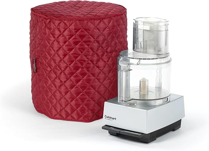 Covermates Keepsakes Blender Cover – Quilted Appliance Protector for Food Processors – Dust & Stain Resistant, Washable Slip‑On Design for Countertop Storage, Red
