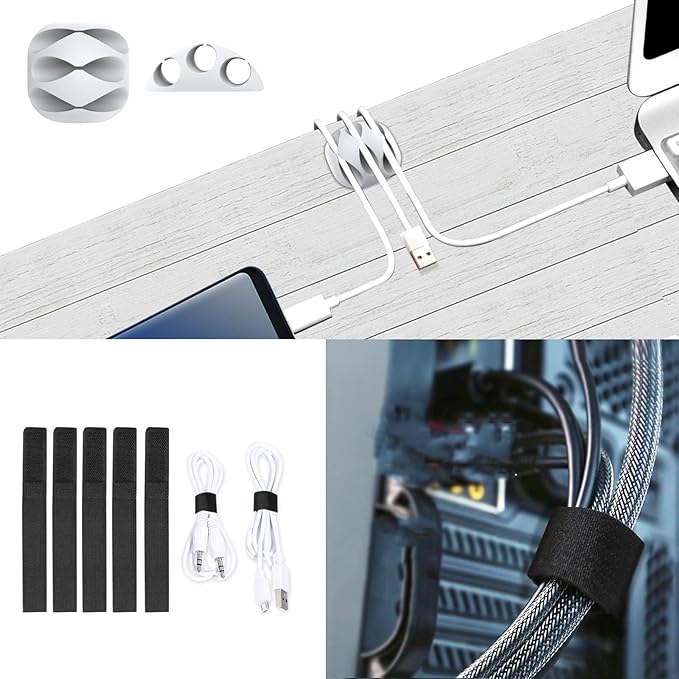 ENONCI Updated White Cable Raceway Kit, 155（10x15.5） inch Open Slot Wire Covers for Cords, Cable Management System to Hide Under Desk/TV/Computer/Net/Power Cords(Pack 10)