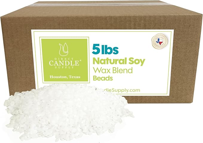 Soy Wax Beads for Candle Making | 5lb Soy Candle Wax Pastilles | Smooth Blend for High Load Fragrance Formulation |Candle Making Supplies
