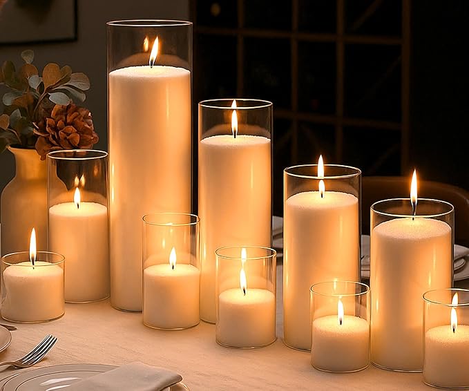 LAMORGIFT 16LB Candle Sand- Pearled Candles with Wicks (50 Pcs) & Wooden Spoons, White Candle Beads, Sand Wax, Candles Unscented for Powder Candle Making, Wedding Decor