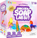 Playbees Unicorn Soap Making Kit for Kids - Fun DIY Christmas Gift for Girls & Boys Age 6-12, Creative STEM Science Craft, Holiday Activity, Educational Toy & Stocking Stuffer
