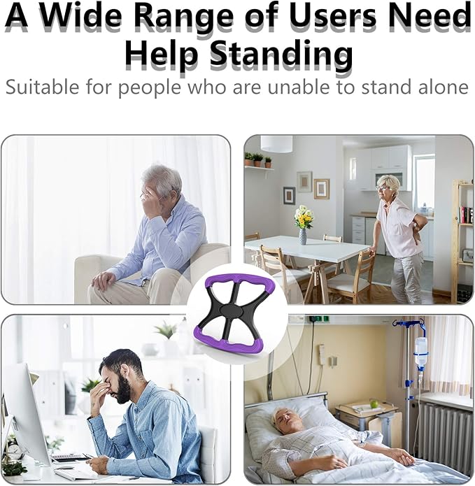 OVIFM Lift Assists Standing Aid-Handicap Bar with None Slip Grip Handles, Portable Lift Aid to Transfer Elderly, Senior, Bariatric, Patient or Disabled Assists Caregiver or Nurse As Seen On TV -Purple