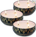 NIKY 3 Packs Large Citronella Candles Outdoor and Indoor, 13.5oz 3-Wick Soy Wax Green Portable Travel Tin Candle for Home Garden Patio Yard Balcony
