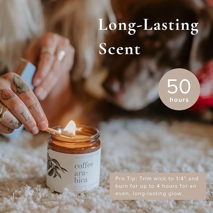 Broken Top - Coffee Arabica | 9 oz. Hazelnut, Coconut & Cream. Pure Soy Wax Candle. 50-Hour Burn Time. Natural Cotton Wick, Vegan, No Parabens, No Phthalates
