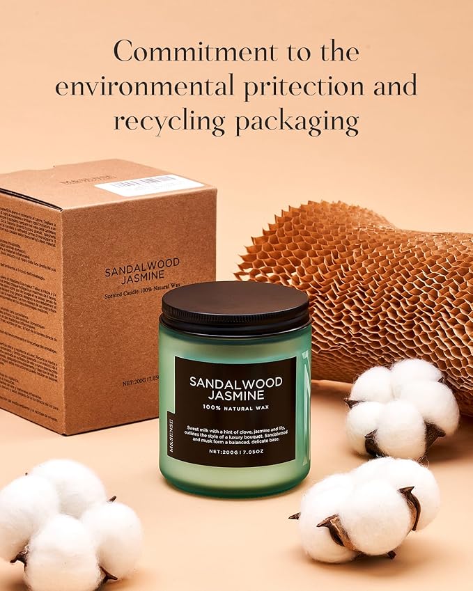M&SENSE Coffee Scented Candles for Home, 7.05oz Organic Soy Wax, 50 Hours Slow Burning, Non Toxic Natural Candles, Warm Smelling for Bath Bedroom Kitchen, Housewarming Gift for Friends Family