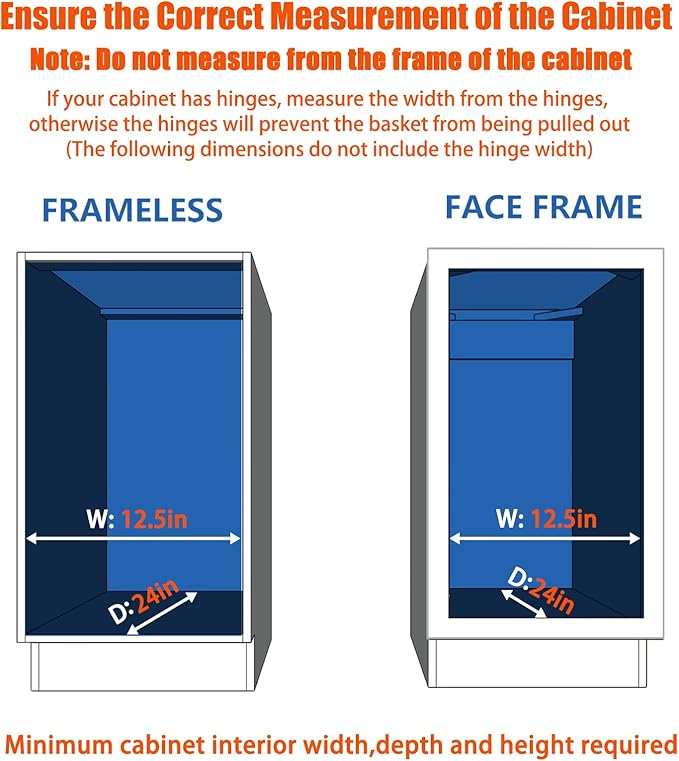 ROOMTEC Pull Out Cabinet Organizer - 11" W x 21" D, Slide Out Storage Shelves, Fits 12.5" Opening