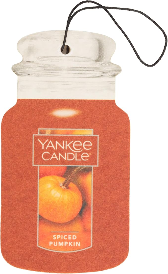 Yankee Candle Paper Car Jar, Spiced Pumpkin (Pack of 3)