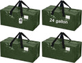 4 Pcs 24 Gallon Extra Large Moving Bags Heavy Duty Storage Bag with Strong Zipper Handle Foldable XXL Jumbo Storage Tote Packing Moving Box for College Dorm Travel Cloth Duffle (Green)