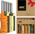 MK Lighter 5pcs. Outdoor Series Candle Lighters, Windproof Torch Flame, BBQ Grills, Camping Lighters, Outdoor Activities, Refillable Butane, Multipurpose Lighters (Assorted-5pc)