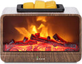 Flame Fireplace Wax Melt Warmer,Scentsy Wax Warmer with Timer, Electric Wax Warmer for Scented Wax with PTC Heating Plate, Wax Burner for Women Gifts & Home Decor(Walnut)