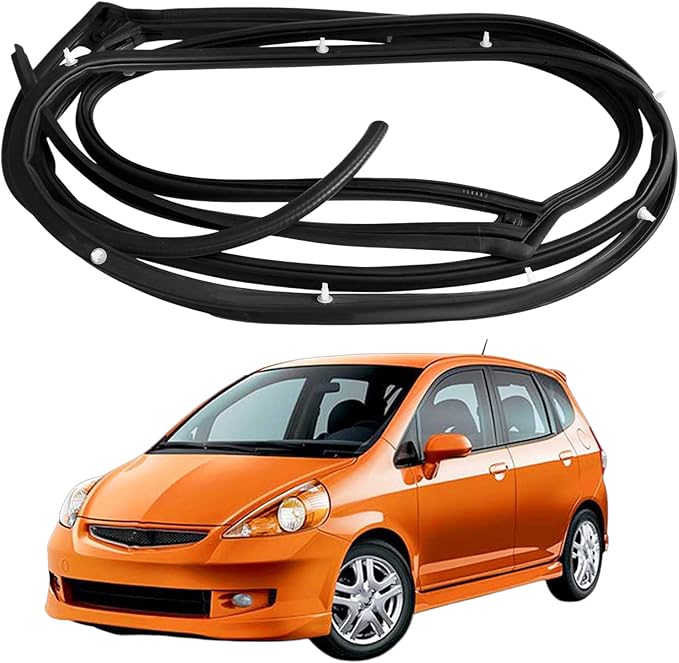 Weather Stripping Seal Strip for Honda Fit Sedan 2003-2008 OE: 72350/72310/72850/72810-SEL-T01 - Sound Deadening Rubber Door Seal Kit Reduce Wind & Road Noise Car Insulation, Rear Left