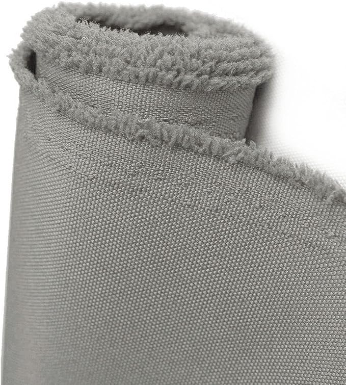 Foreate Waterproof Canvas Fabric by The Yard 600D Upholstery Fabric for Chairs 58" Wide Indoor Outdoor Water Resistant Canvas Polyester Material Sewing DIY Cloth, 8 Yards Silver Grey