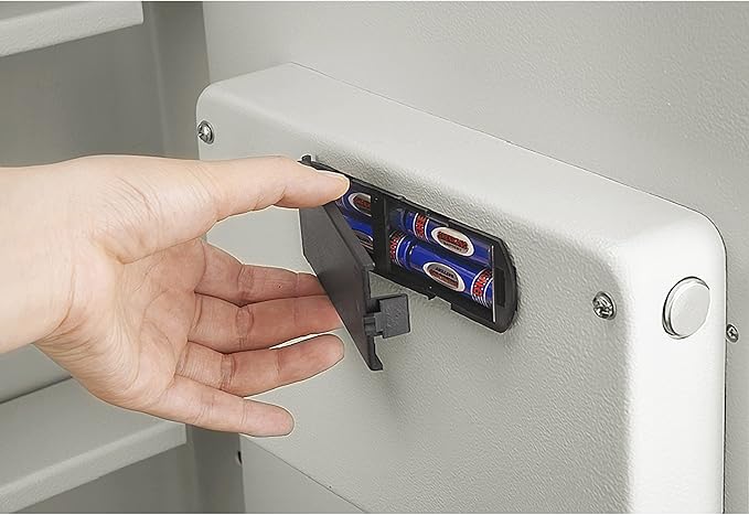 In-Wall Safe with Keypad and 2 Manual Override Keys - Protect Money, Jewelry, and Passports at Home or Business by Paragon Safes (White)