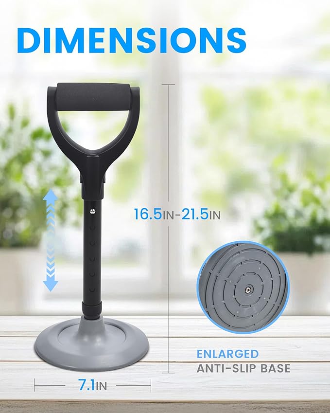 Mobility Aids Tool Device to Help Get up from Floor, Standing Aids & Supports Assist Handle for Seniors, Lift Assist for Elderly, Indoors, Garden, Housework, Black, 503C