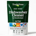 Truly Free Natural Dishwasher Cleaner - Dish Washer Machine Descaler, Fights Grease & Limescale, Hard Water Stain Remover, Smell Eliminator for Clean Dishwashers - Lemon Fresh Scent, 4 oz (Pack of 1)