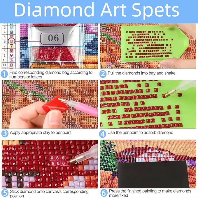 5D Candle Diamond Art Painting Kits for Adults, Winter Square Diamond Painting Art Kits for Adults Beginner, DIY Full Square Drill Gem Crystal Art Craft, for Home Wall Decor Gifts 24x32inch -2177