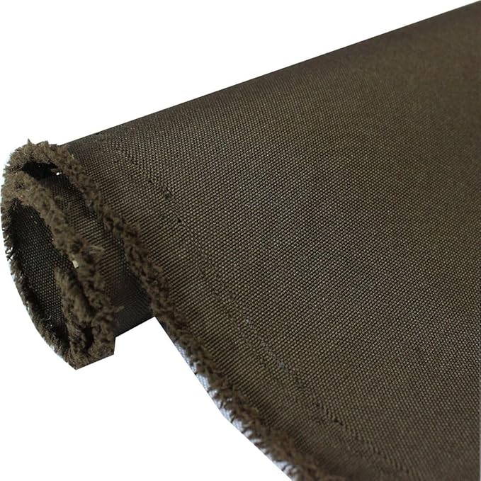 Mybecca Waterproof Canvas Marine Fabric 600 Denier Indoor/Outdoor PU Backing UV Protector Chocolate 5 Yards