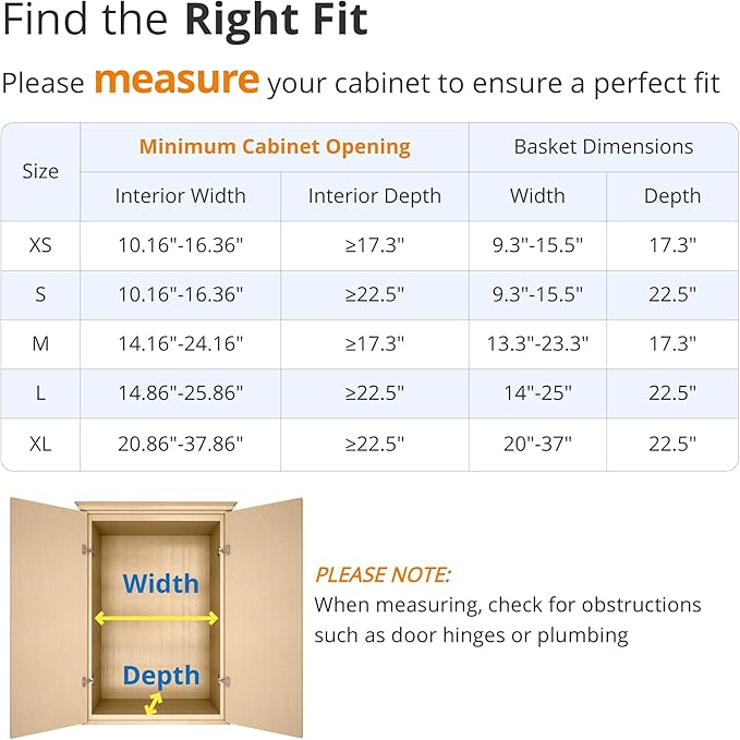 Expandable Pull Out Drawer Cabinet Organizer, Adjustable Width Bottom-Mounted Slide Out Storage Shelves for Cabinets, Required Cabinet Size (14.86"~25.86", D≥22.5"), 2 Pack